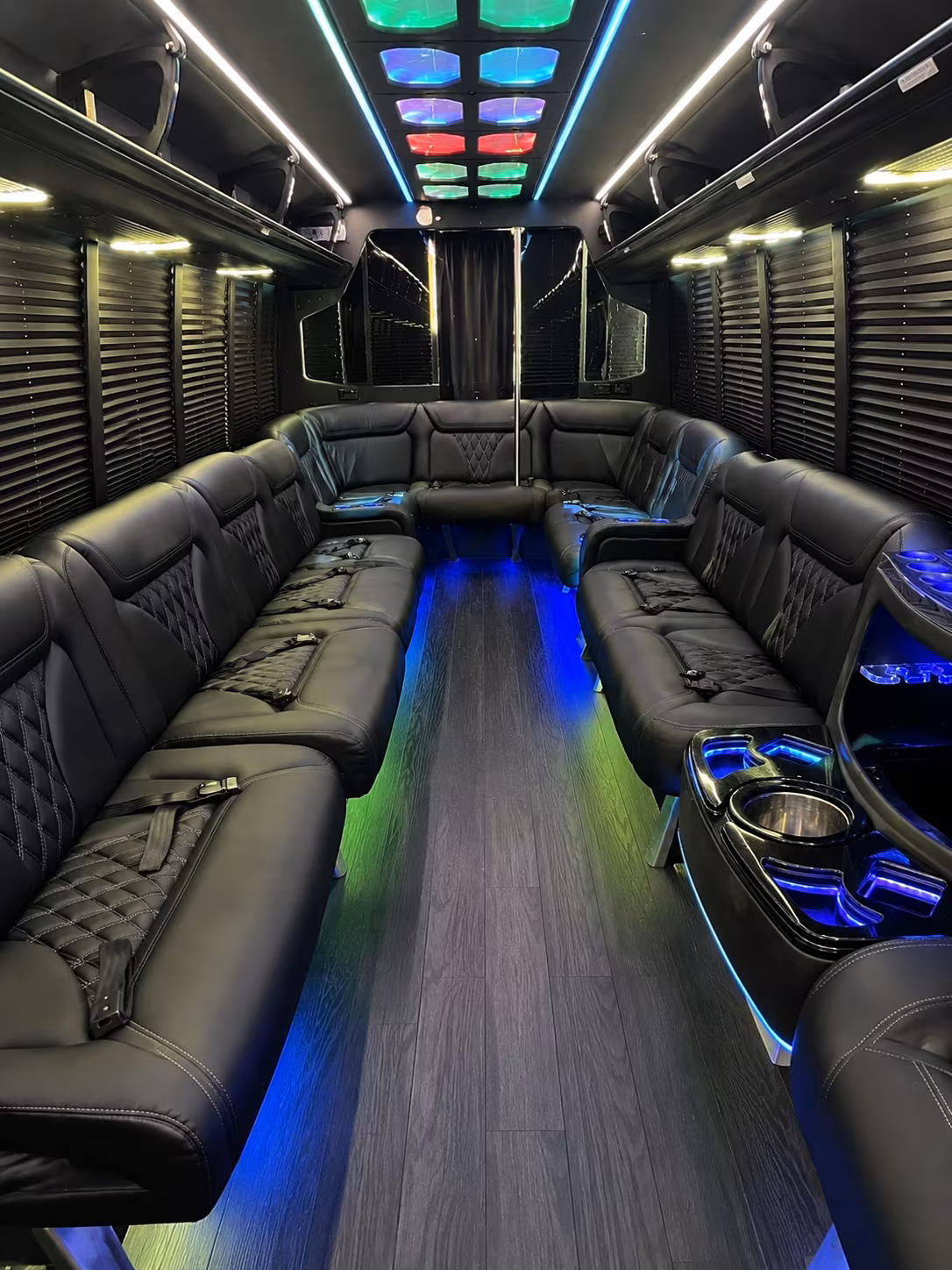 alameda 20 passenger party bus interior