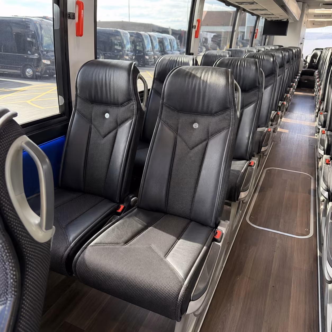 alameda 40 passenger charter bus interior
