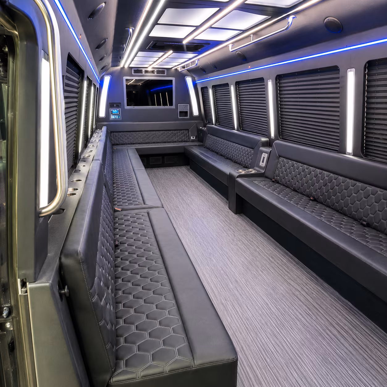alameda 40 passenger party bus interior
