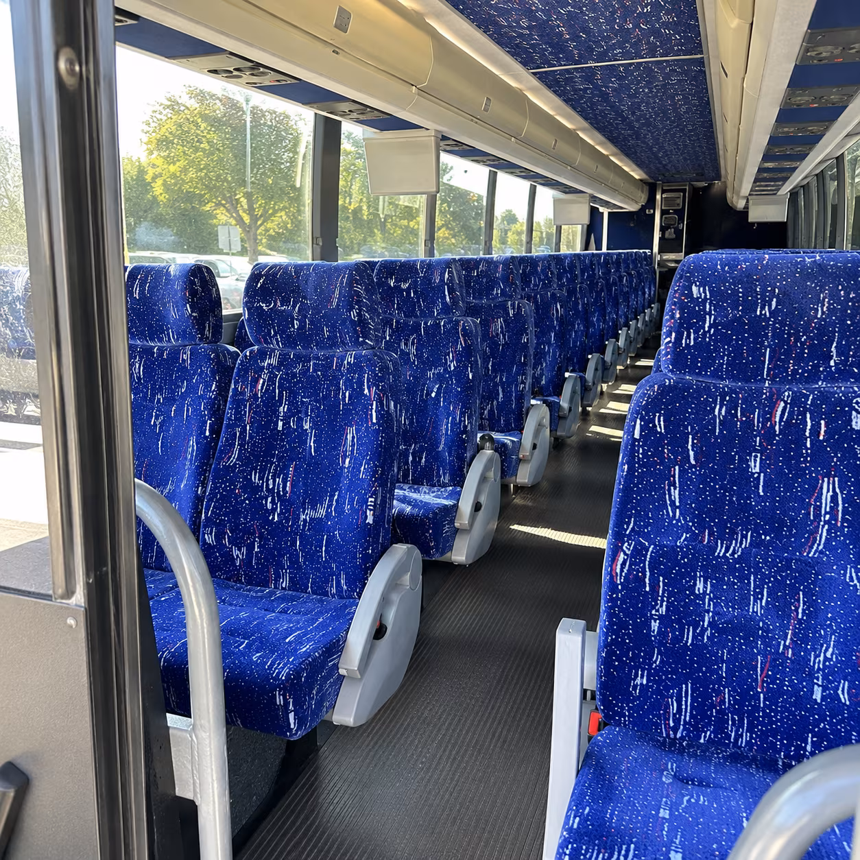 alameda 50 passenger charter bus inside