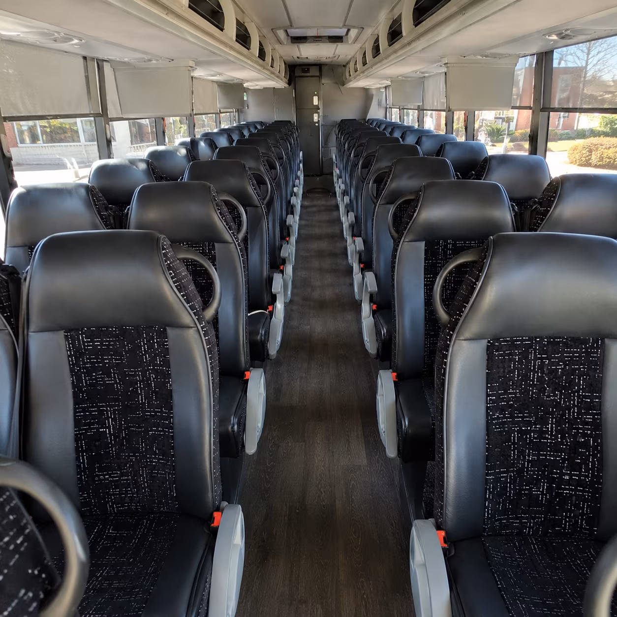 alameda 54 passenger charter bus inside