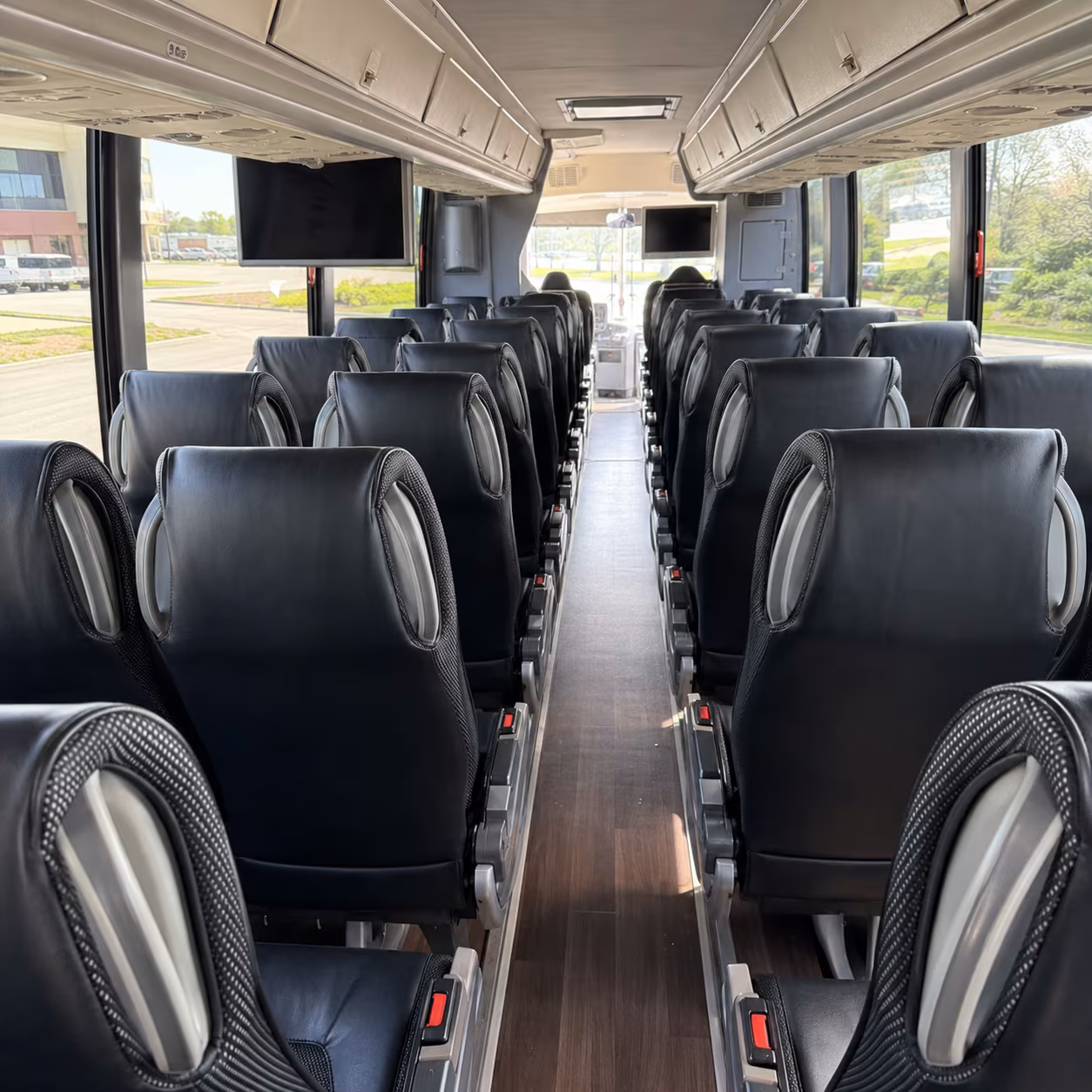 alameda 56 passenger charter bus inside