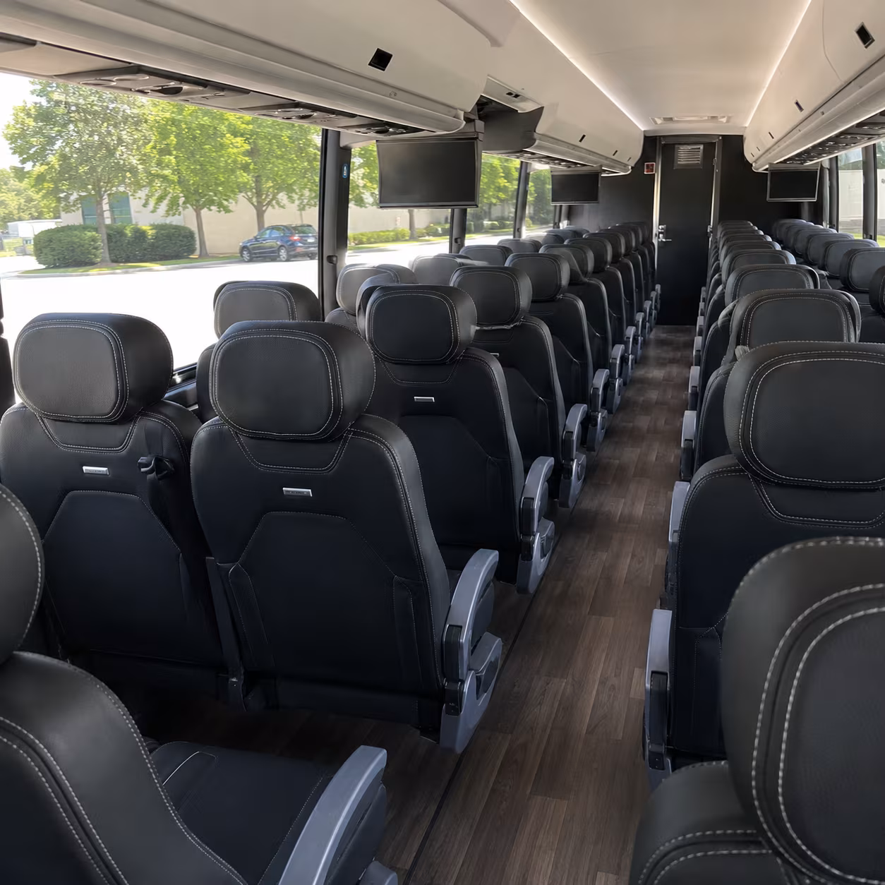 alameda 56 passenger charter bus interior